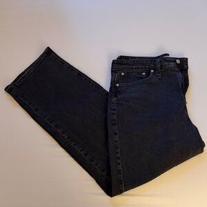 Madewell Washed Black Straight-Leg Jeans